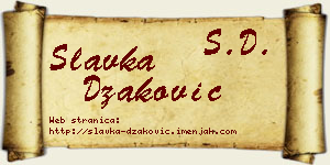 Slavka Džaković vizit kartica